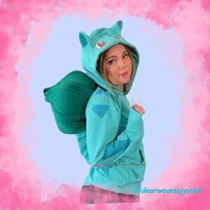 Pixel Strix Bulbasaur Hoodie and Backpack